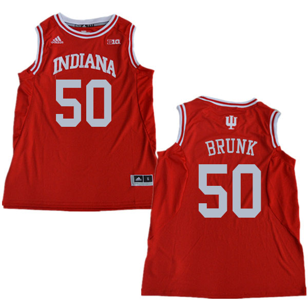 Men #50 Joey Brunk Indiana Hoosiers College Basketball Jerseys Sale-Red